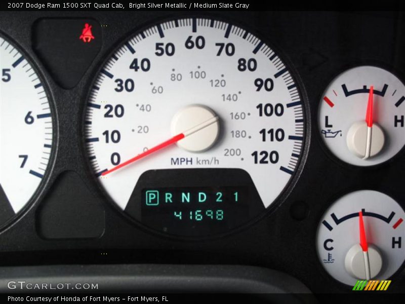 Bright Silver Metallic / Medium Slate Gray 2007 Dodge Ram 1500 SXT Quad Cab