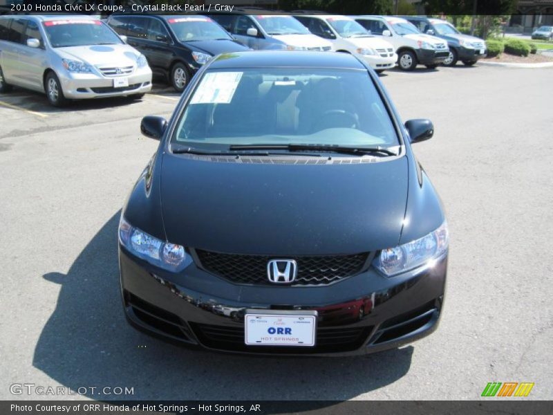 Crystal Black Pearl / Gray 2010 Honda Civic LX Coupe