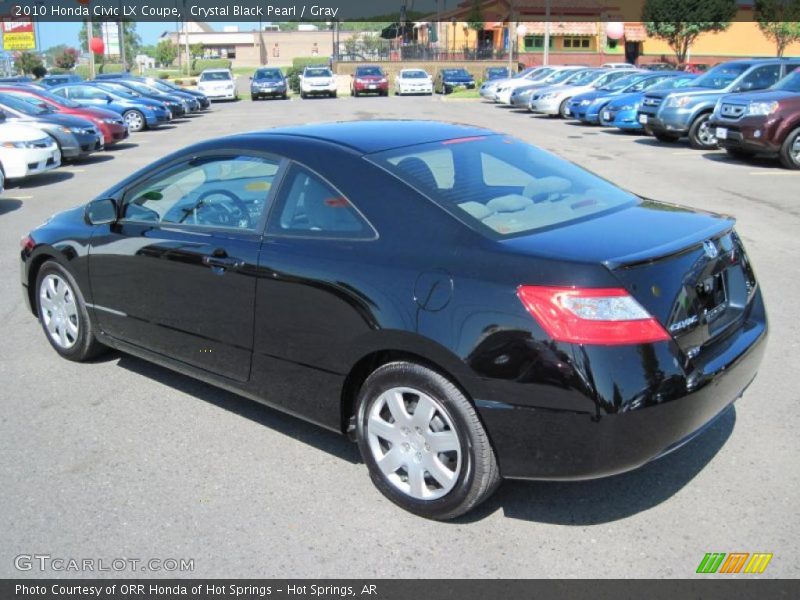 Crystal Black Pearl / Gray 2010 Honda Civic LX Coupe
