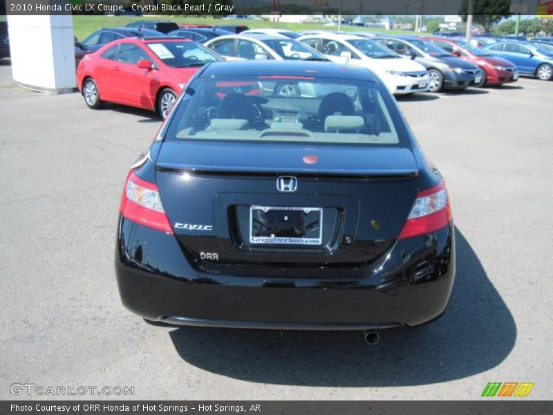 Crystal Black Pearl / Gray 2010 Honda Civic LX Coupe