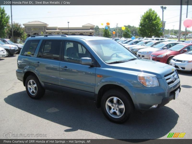 Steel Blue Metallic / Gray 2008 Honda Pilot EX