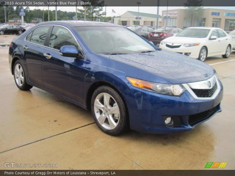 Vortex Blue Pearl / Ebony 2010 Acura TSX Sedan