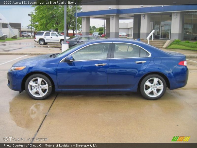 Vortex Blue Pearl / Ebony 2010 Acura TSX Sedan