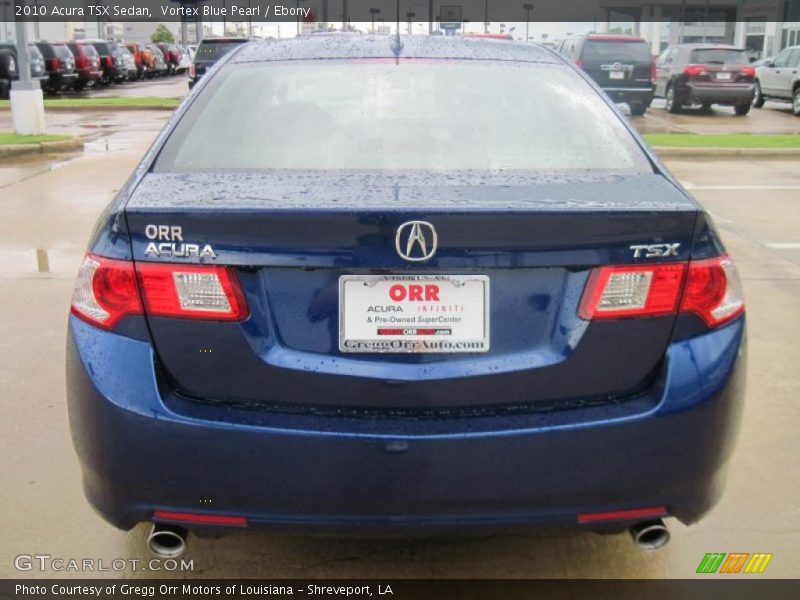 Vortex Blue Pearl / Ebony 2010 Acura TSX Sedan