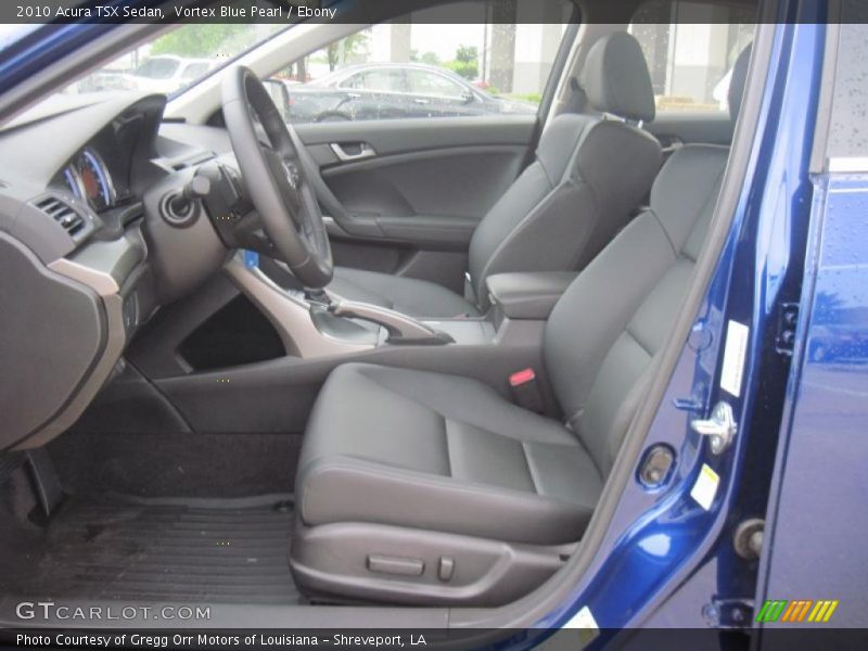 Vortex Blue Pearl / Ebony 2010 Acura TSX Sedan