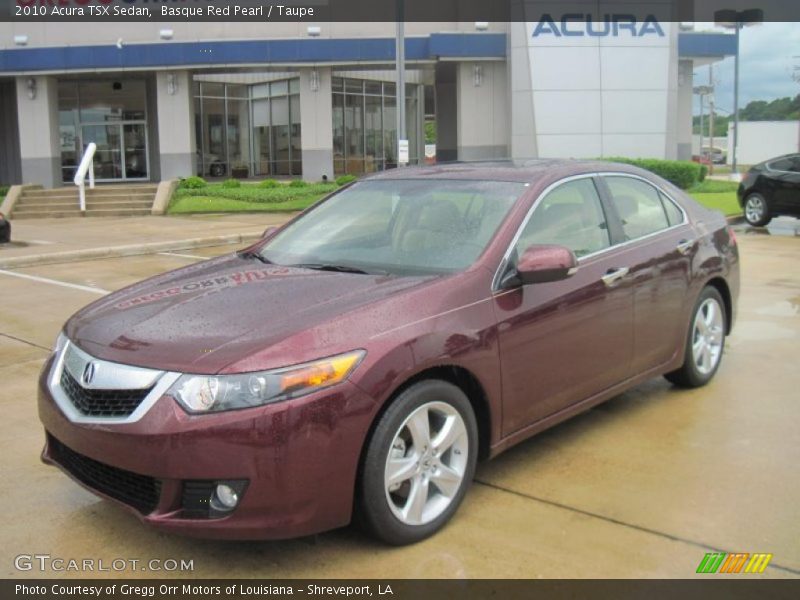 Basque Red Pearl / Taupe 2010 Acura TSX Sedan