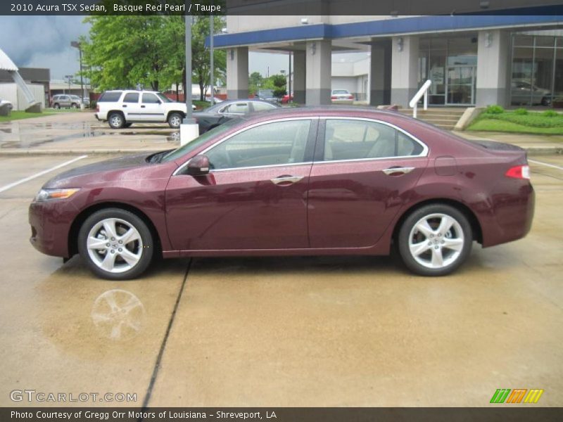 Basque Red Pearl / Taupe 2010 Acura TSX Sedan