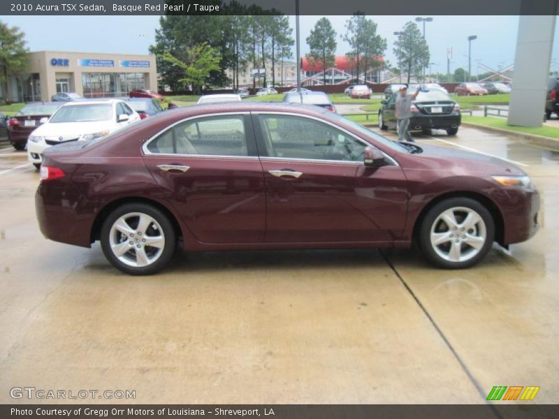 Basque Red Pearl / Taupe 2010 Acura TSX Sedan