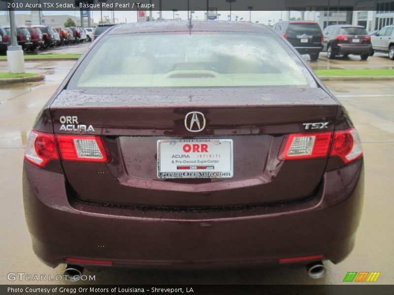 Basque Red Pearl / Taupe 2010 Acura TSX Sedan