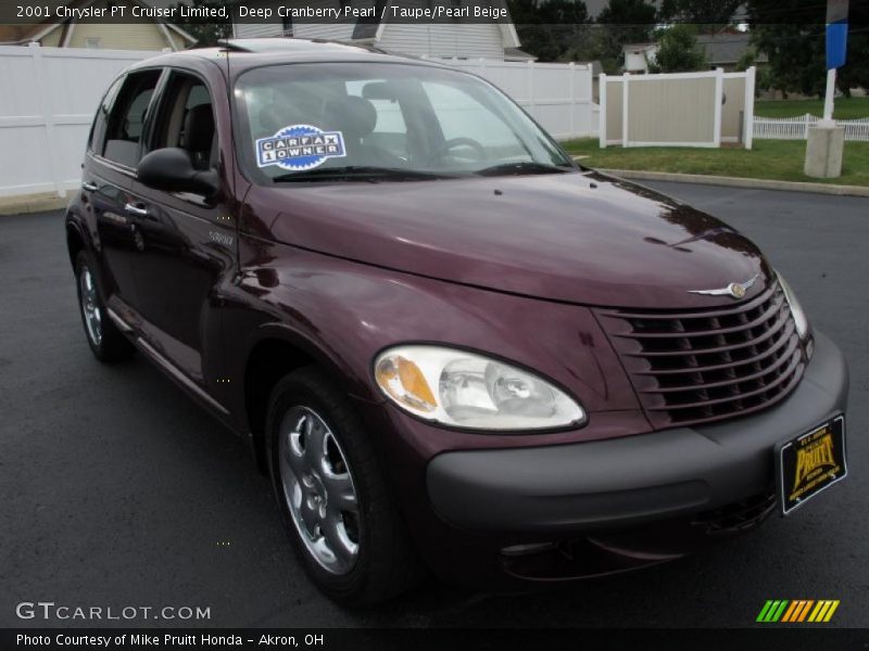 Deep Cranberry Pearl / Taupe/Pearl Beige 2001 Chrysler PT Cruiser Limited