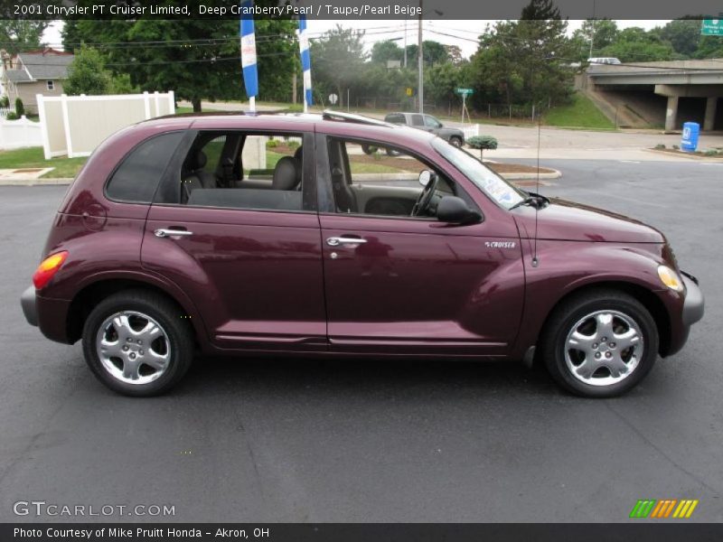 Deep Cranberry Pearl / Taupe/Pearl Beige 2001 Chrysler PT Cruiser Limited