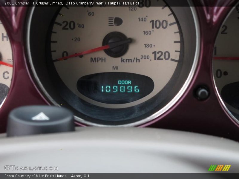 Deep Cranberry Pearl / Taupe/Pearl Beige 2001 Chrysler PT Cruiser Limited