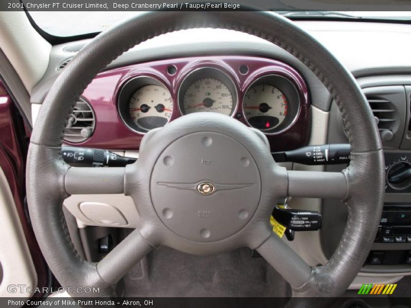 Deep Cranberry Pearl / Taupe/Pearl Beige 2001 Chrysler PT Cruiser Limited