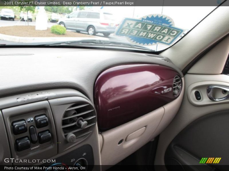 Deep Cranberry Pearl / Taupe/Pearl Beige 2001 Chrysler PT Cruiser Limited