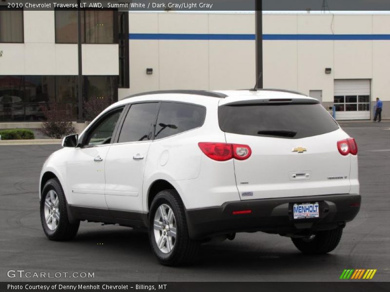 Summit White / Dark Gray/Light Gray 2010 Chevrolet Traverse LT AWD