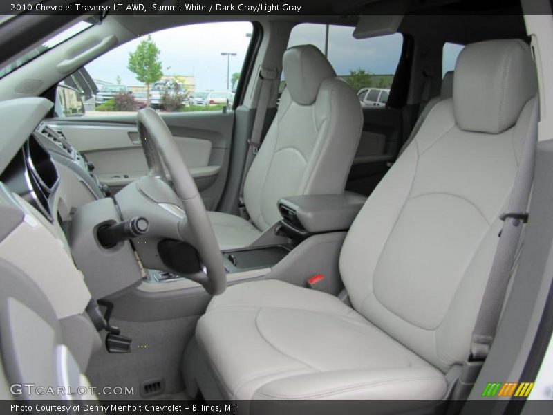Summit White / Dark Gray/Light Gray 2010 Chevrolet Traverse LT AWD