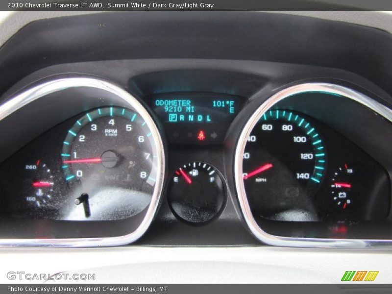 Summit White / Dark Gray/Light Gray 2010 Chevrolet Traverse LT AWD