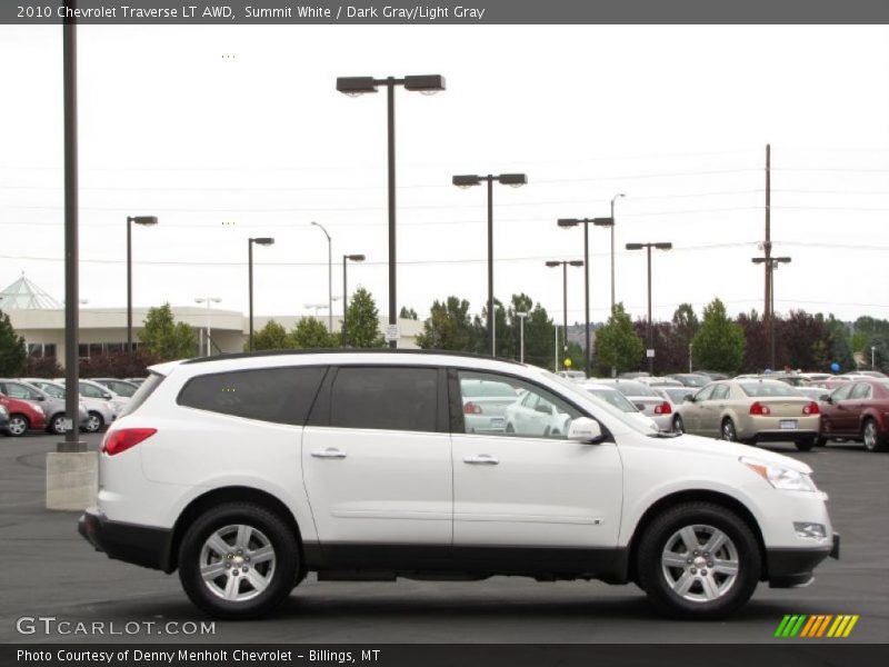Summit White / Dark Gray/Light Gray 2010 Chevrolet Traverse LT AWD