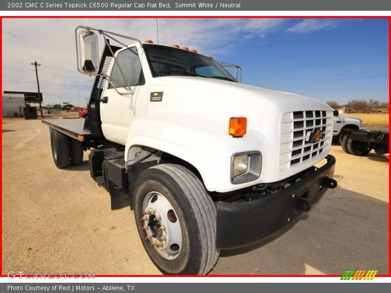 Summit White / Neutral 2002 GMC C Series Topkick C6500 Regular Cab Flat Bed