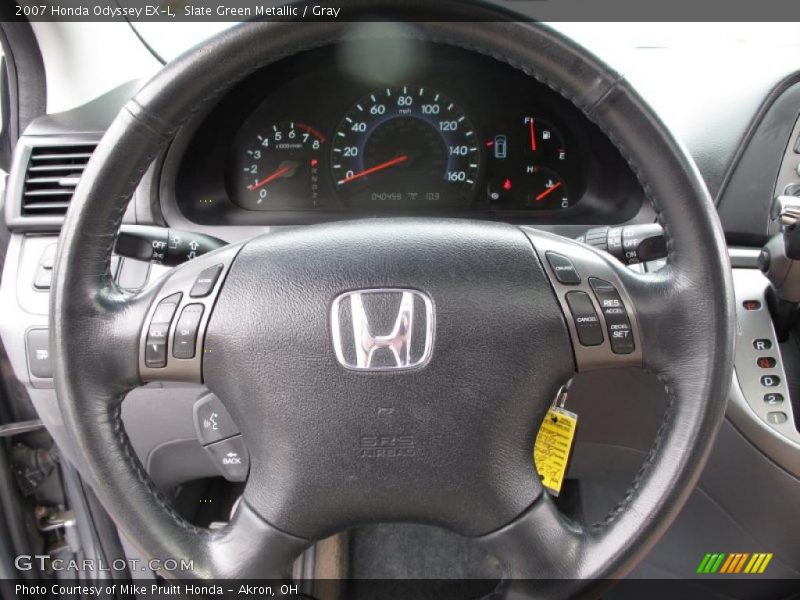 Slate Green Metallic / Gray 2007 Honda Odyssey EX-L