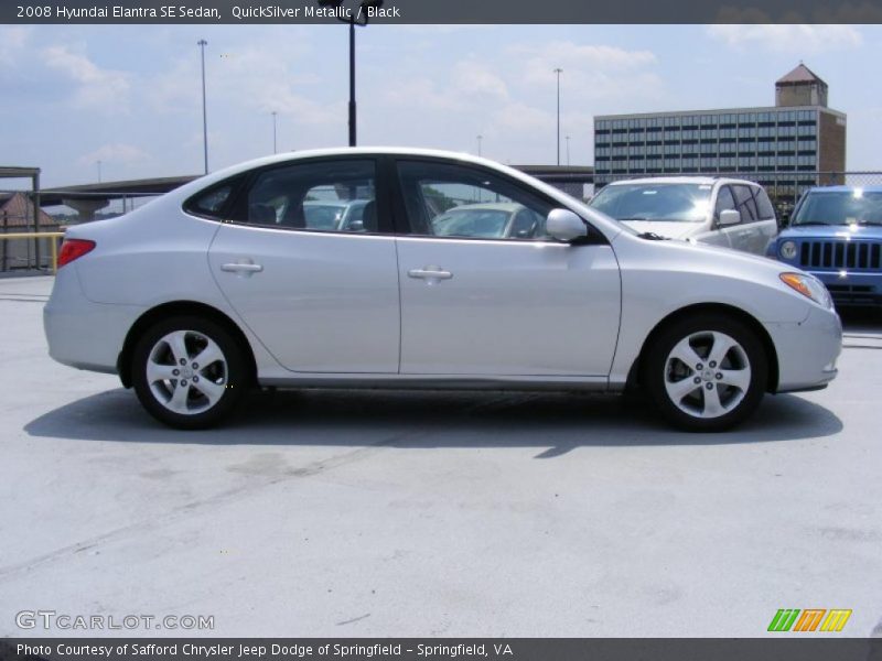 QuickSilver Metallic / Black 2008 Hyundai Elantra SE Sedan