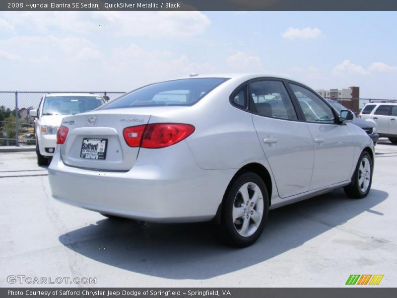 QuickSilver Metallic / Black 2008 Hyundai Elantra SE Sedan