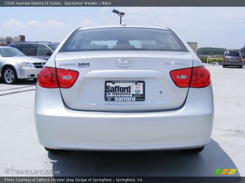 QuickSilver Metallic / Black 2008 Hyundai Elantra SE Sedan