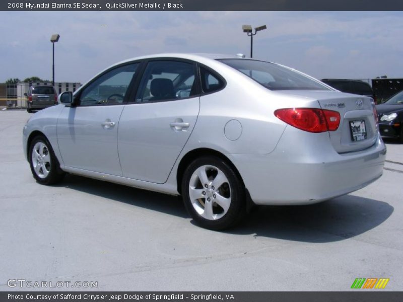 QuickSilver Metallic / Black 2008 Hyundai Elantra SE Sedan