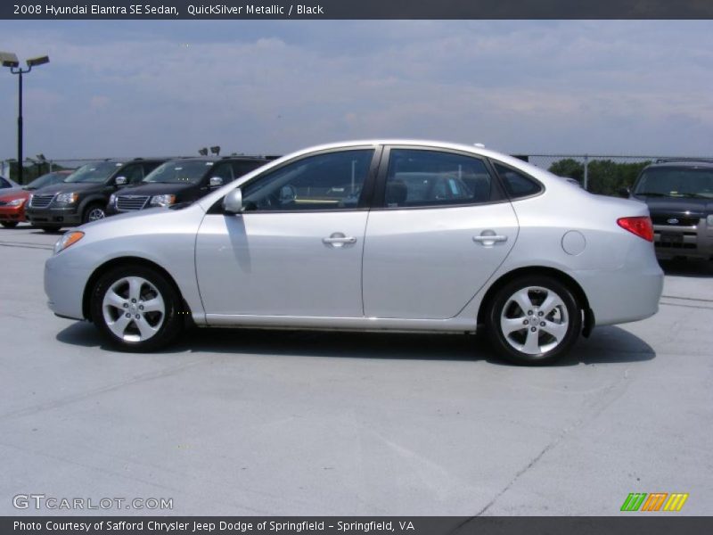 QuickSilver Metallic / Black 2008 Hyundai Elantra SE Sedan