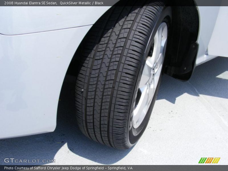 QuickSilver Metallic / Black 2008 Hyundai Elantra SE Sedan