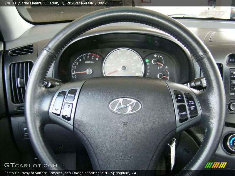 QuickSilver Metallic / Black 2008 Hyundai Elantra SE Sedan
