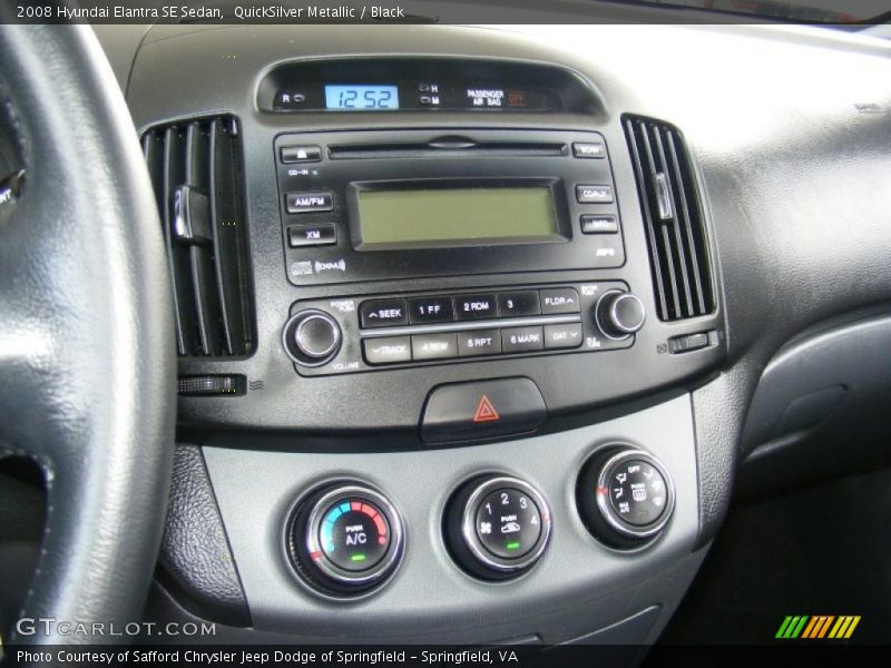 QuickSilver Metallic / Black 2008 Hyundai Elantra SE Sedan