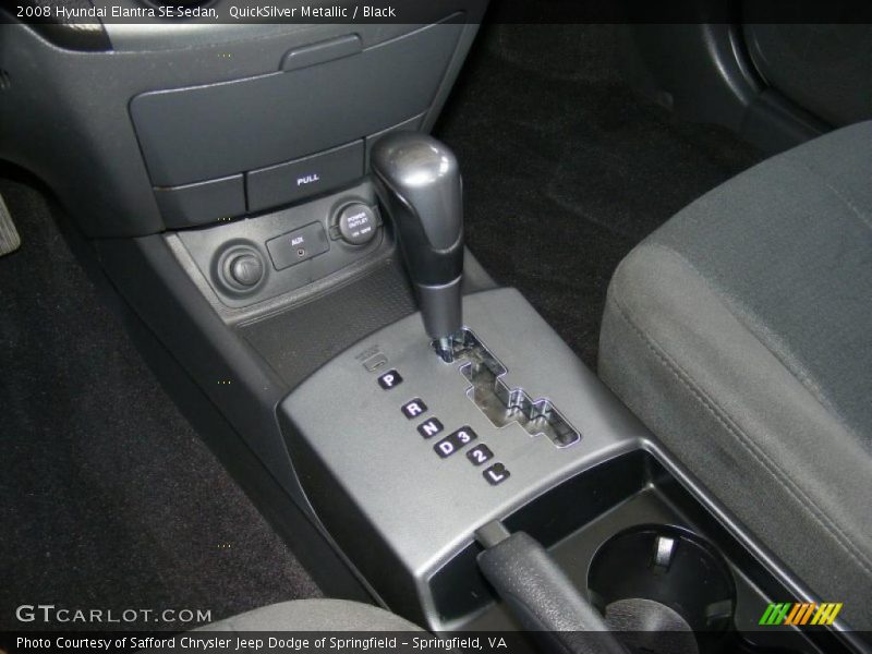 QuickSilver Metallic / Black 2008 Hyundai Elantra SE Sedan