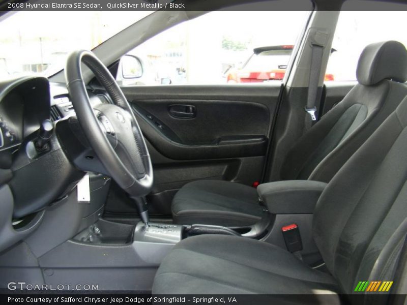 QuickSilver Metallic / Black 2008 Hyundai Elantra SE Sedan