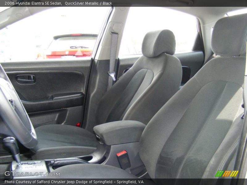QuickSilver Metallic / Black 2008 Hyundai Elantra SE Sedan