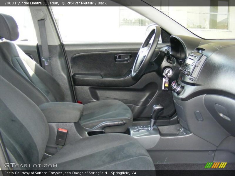 QuickSilver Metallic / Black 2008 Hyundai Elantra SE Sedan