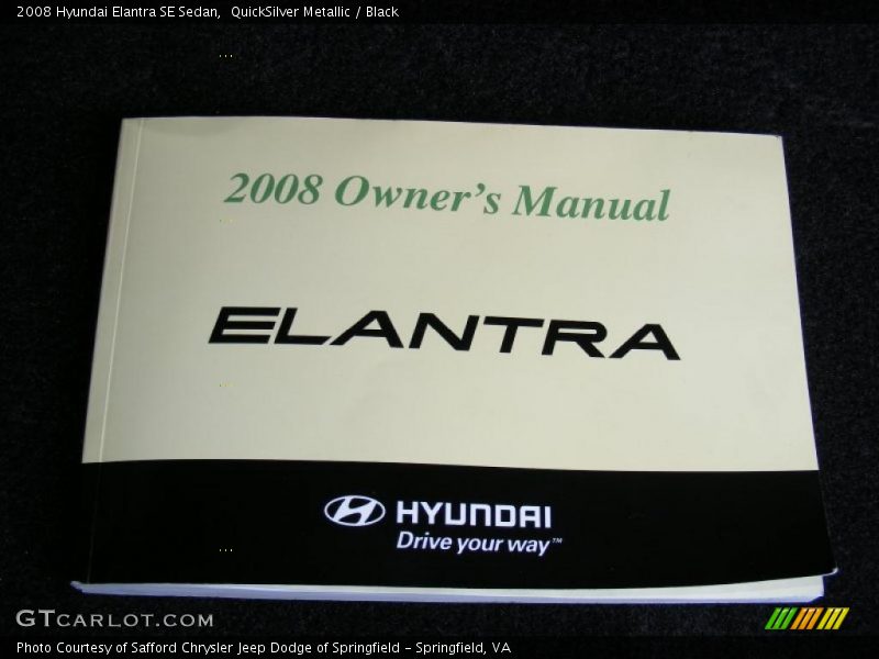 QuickSilver Metallic / Black 2008 Hyundai Elantra SE Sedan