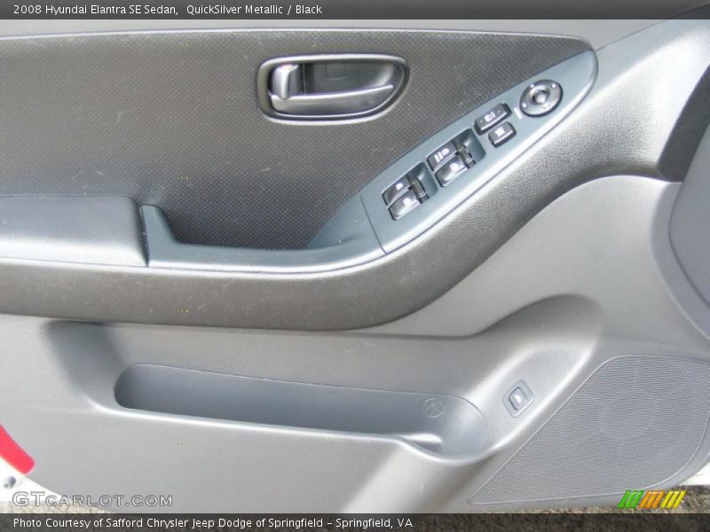 QuickSilver Metallic / Black 2008 Hyundai Elantra SE Sedan