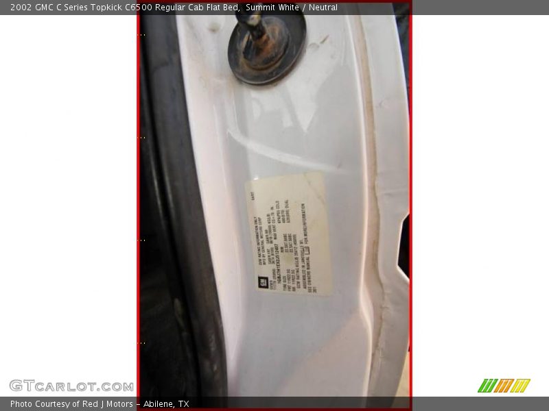 Summit White / Neutral 2002 GMC C Series Topkick C6500 Regular Cab Flat Bed