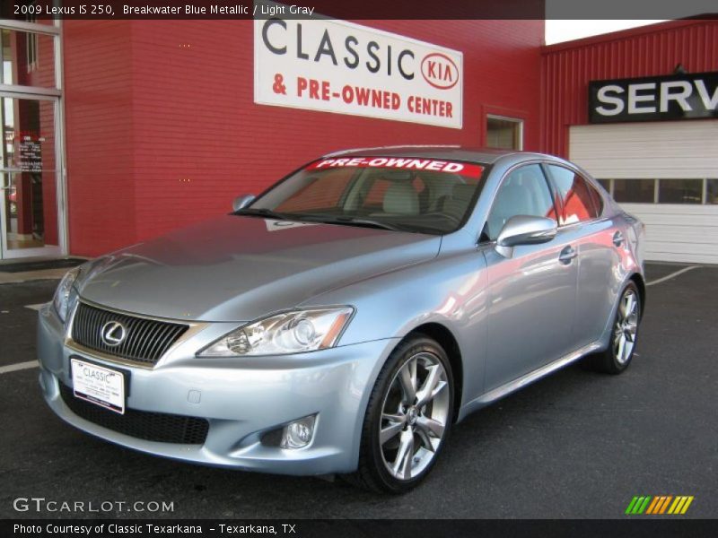 Breakwater Blue Metallic / Light Gray 2009 Lexus IS 250