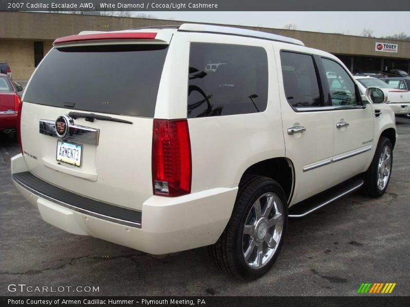 White Diamond / Cocoa/Light Cashmere 2007 Cadillac Escalade AWD