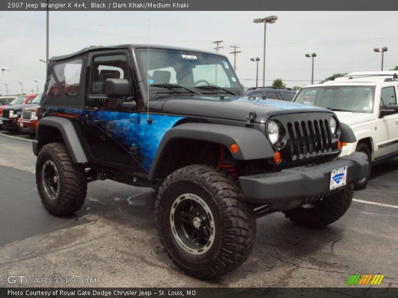 Black / Dark Khaki/Medium Khaki 2007 Jeep Wrangler X 4x4