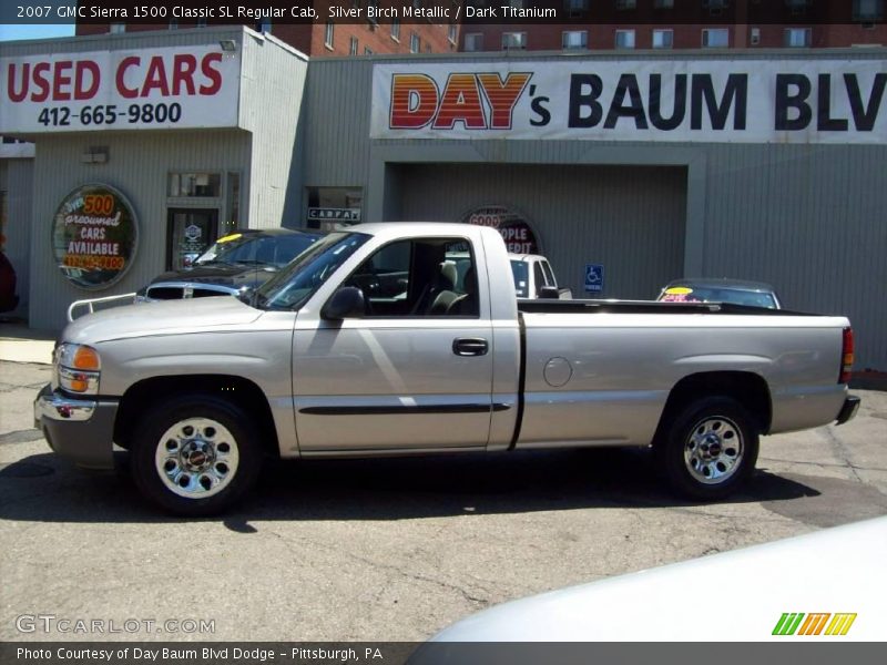Silver Birch Metallic / Dark Titanium 2007 GMC Sierra 1500 Classic SL Regular Cab