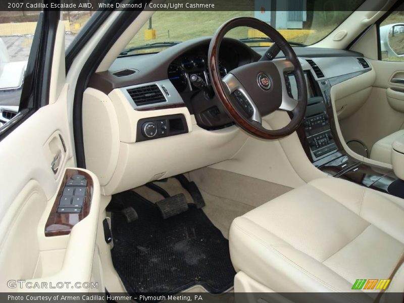 White Diamond / Cocoa/Light Cashmere 2007 Cadillac Escalade AWD