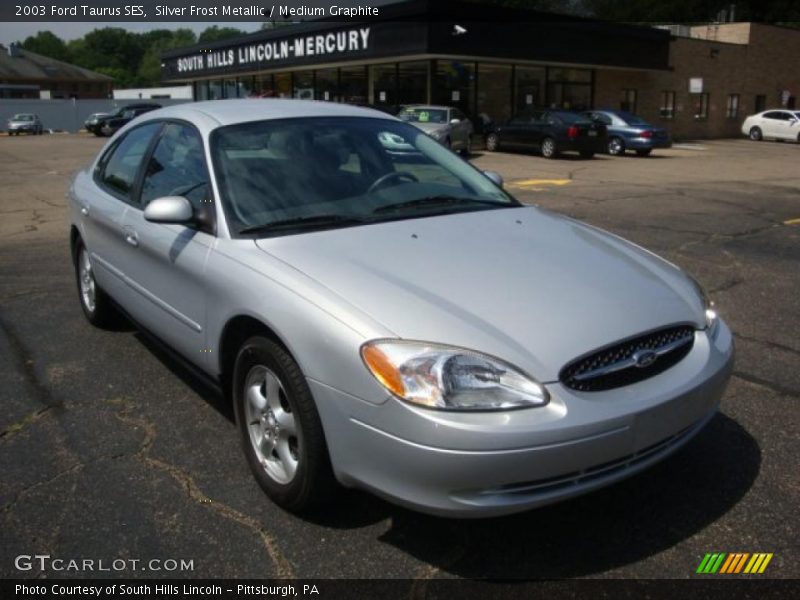 Silver Frost Metallic / Medium Graphite 2003 Ford Taurus SES
