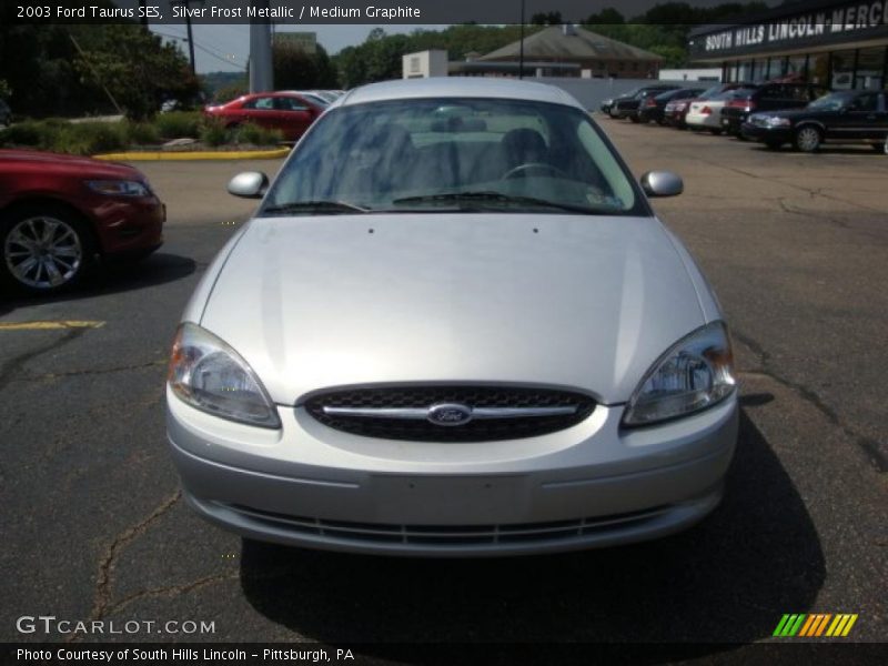 Silver Frost Metallic / Medium Graphite 2003 Ford Taurus SES
