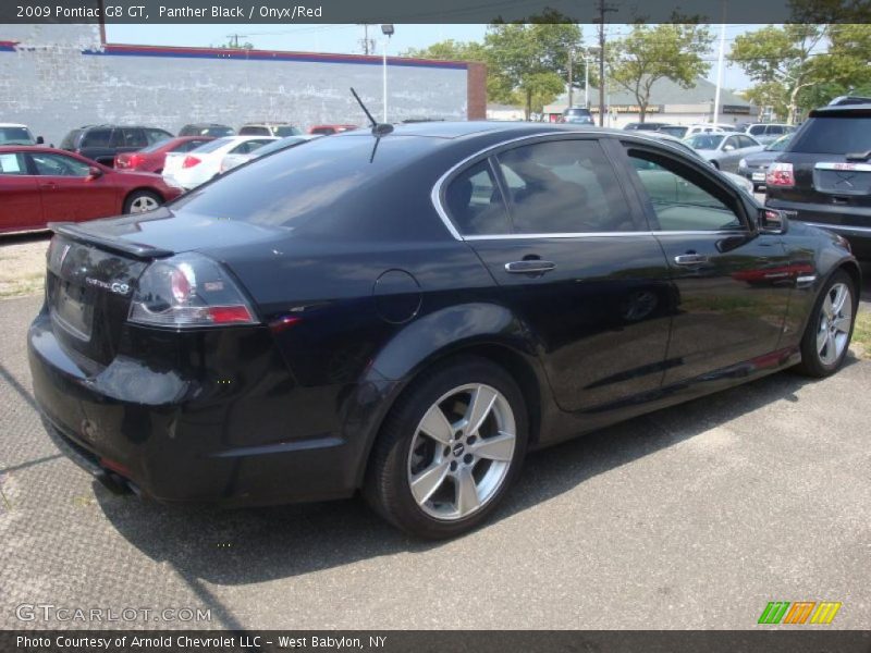 Panther Black / Onyx/Red 2009 Pontiac G8 GT