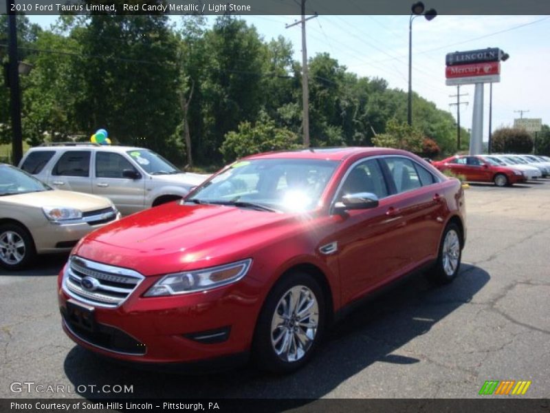 Red Candy Metallic / Light Stone 2010 Ford Taurus Limited