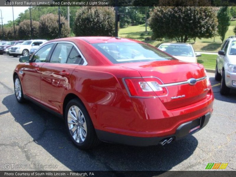 Red Candy Metallic / Light Stone 2010 Ford Taurus Limited
