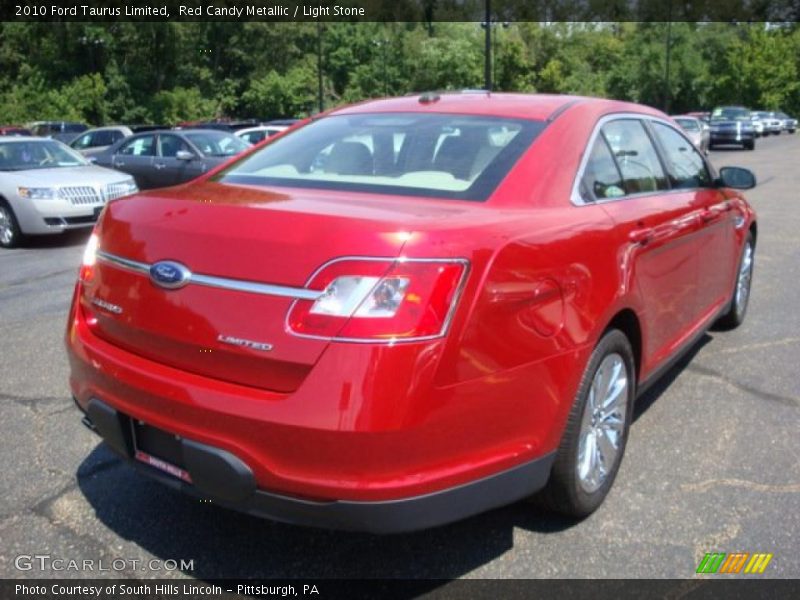 Red Candy Metallic / Light Stone 2010 Ford Taurus Limited